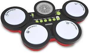 Bontempi | BeatLume – Percussioni Elettroniche che Illuminano e Incantano, Nero, 390x250x65 mm