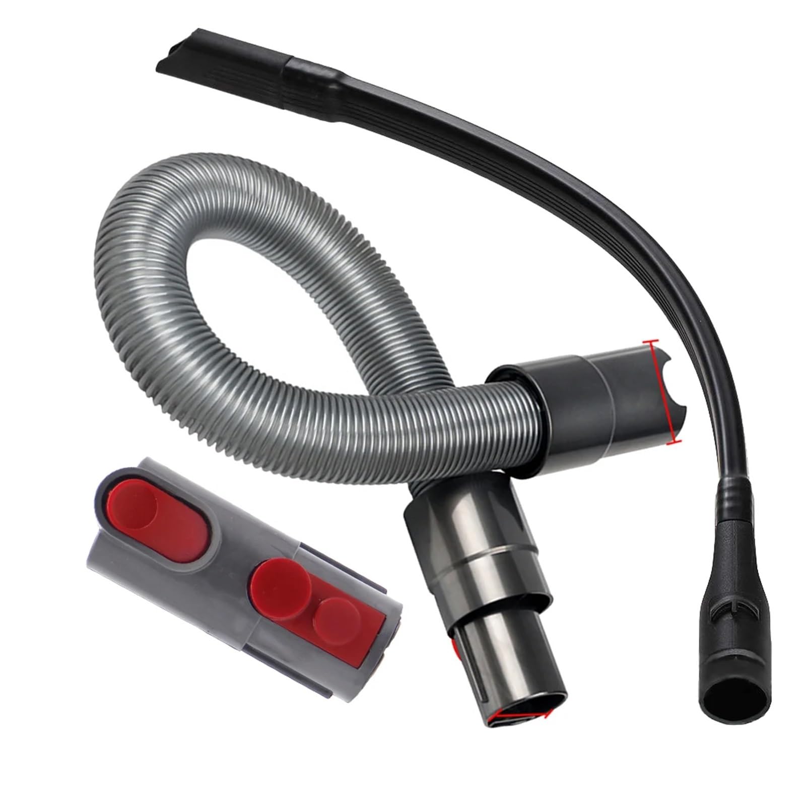 Flexible Crevice Tool +Adapter + Hose ，Compatible for Dyson，V8 V10 V7 V11 Vacuum Cleaner for As A Connection and Extension