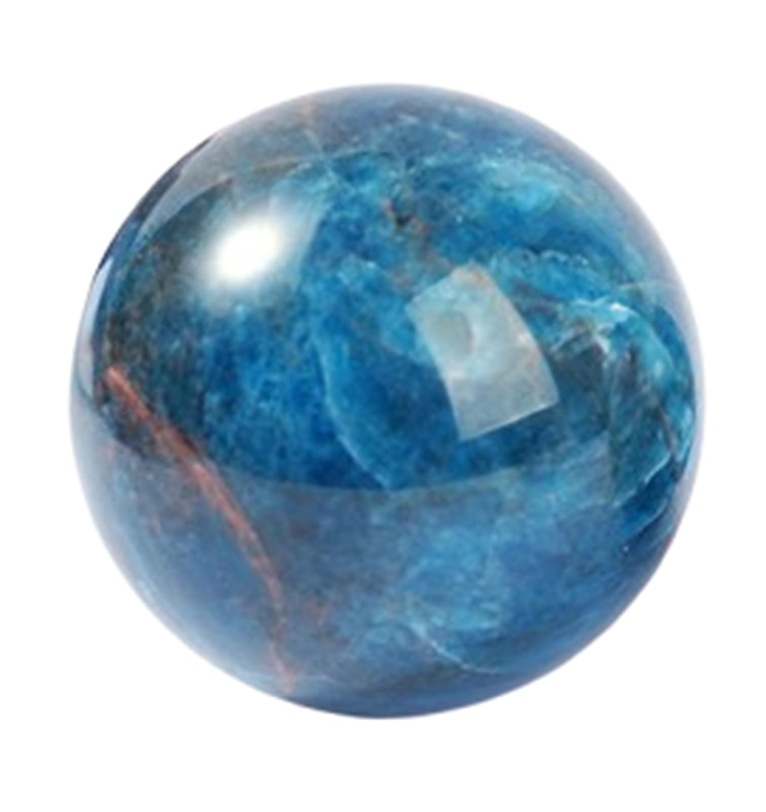 AARTERZZA Crystals Sphere,Blue Apatite Crystal Ball with Stand,Feng Shui Gemstone Balls Orb Collection,Home Office Decoration,55~60mm