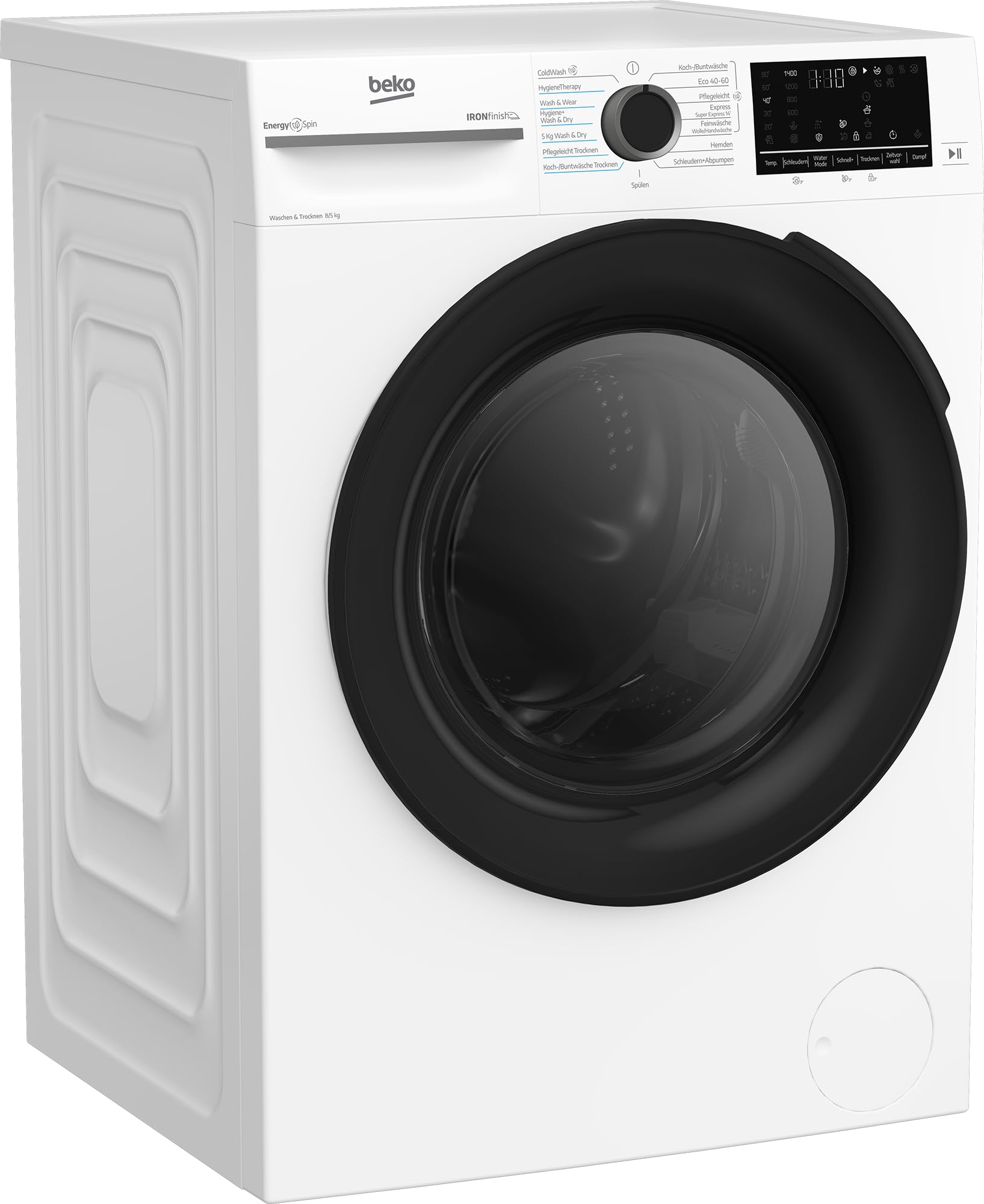 Beko BM3DT4844W1 Waschtrockner Frontlader 8 kg Waschen 5 kg Trocknen 1400 U/Min SteamCure ProSmart Inverter Motor Weiß