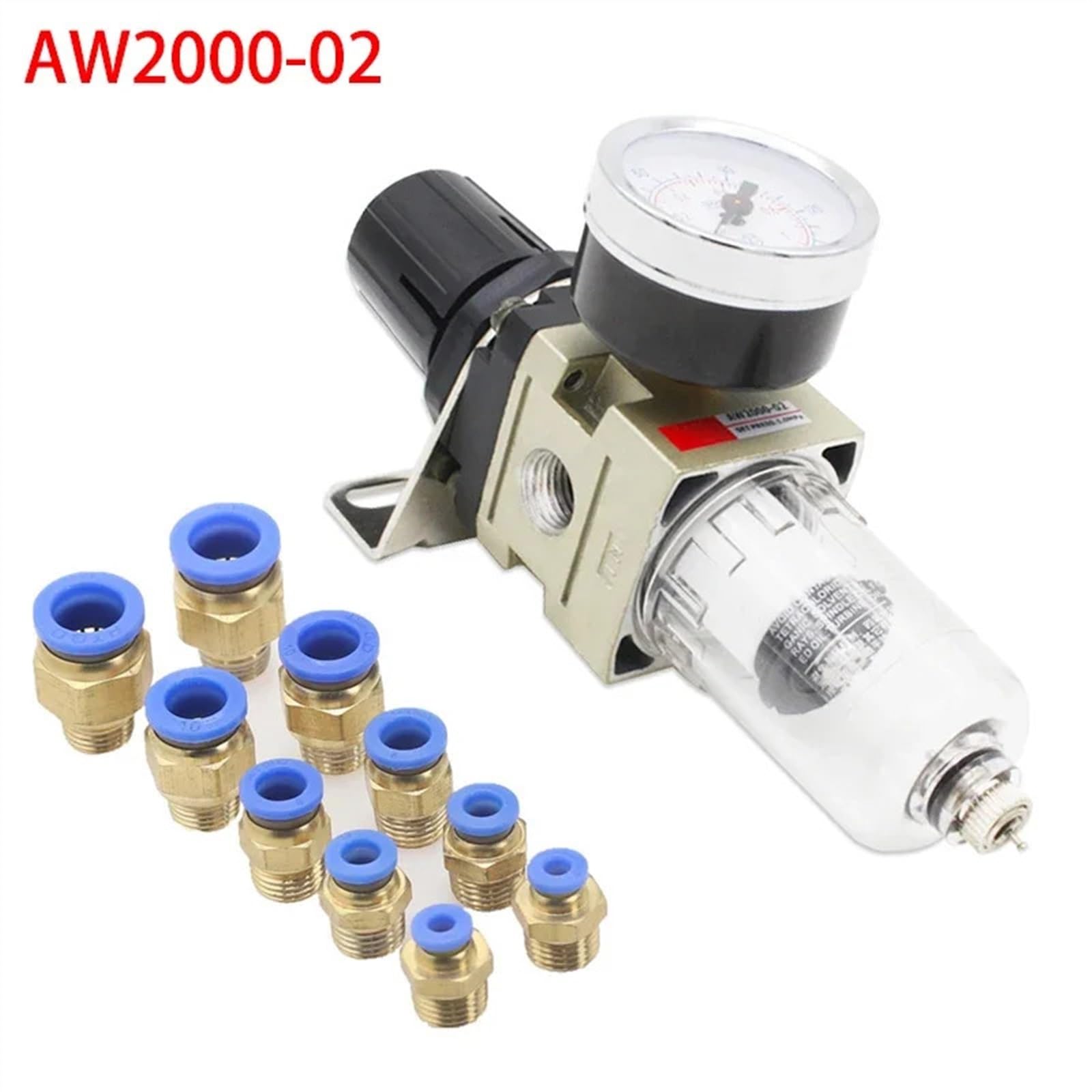 Válvula de ajuste de filtro de presión de aire para compresor de aire neumático aw2000-02, procesador de aire de separación de aceite y agua (AW2000-6 mm)