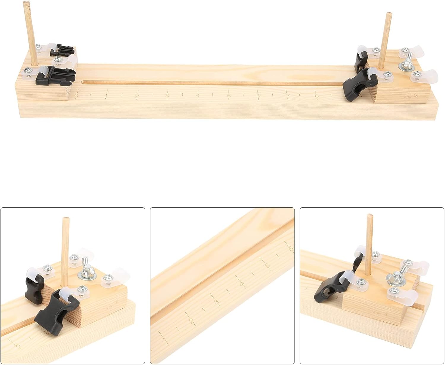 Paracord Bracelet Jig, Adjustable Length Weaving Wooden Frame Steel Paracord Needle Bracelet Braiding Weaving Hand Knitting Tool for DIY Craft Wristband Maker - Image 5