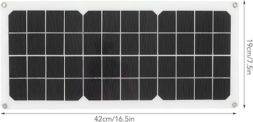 Miniatura 4 de Panel solar de 10W 12V, alta eficiencia de conversión, panel solar portátil de silicio monocristalino, cargador de panel solar de protección contra
