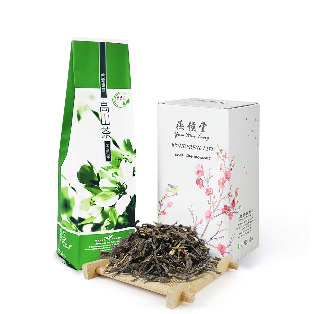 Yan Hou Tang Taiwan Oolong Green Tea Wen Shan Baozhong Pouchong Loose Leaf Licorice Coconut 75g 25 Servings - Half Fermented Formosa High Mountain Simliar Chinese LongJing Tea for Weight Loss