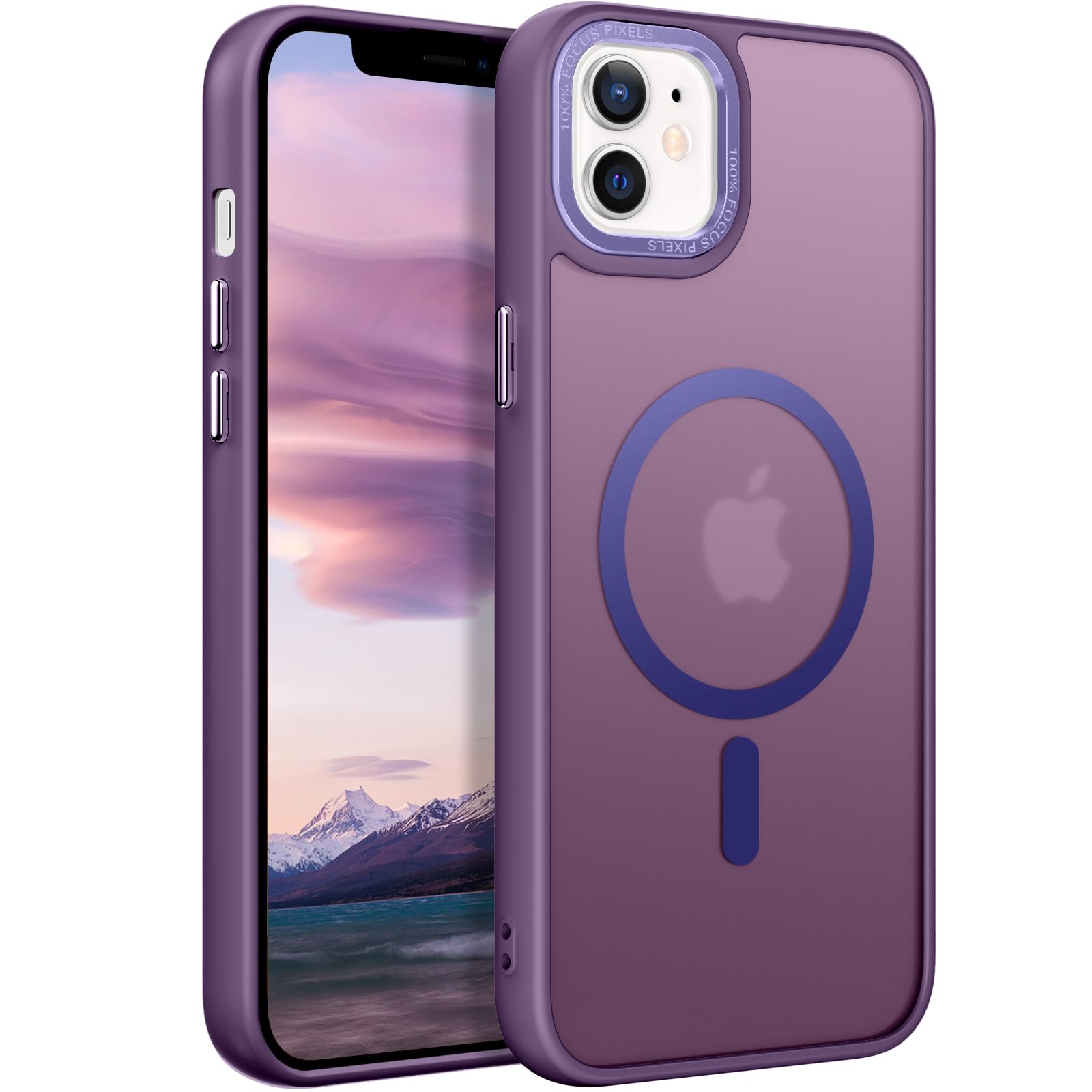 CHAOFEnG Magnetic Designed for iPhone 12 Case [Military-Grade Drop Tested] [Compatible with Magnet] Slim Frosted Case for iPhone 12 Case Phone Case (