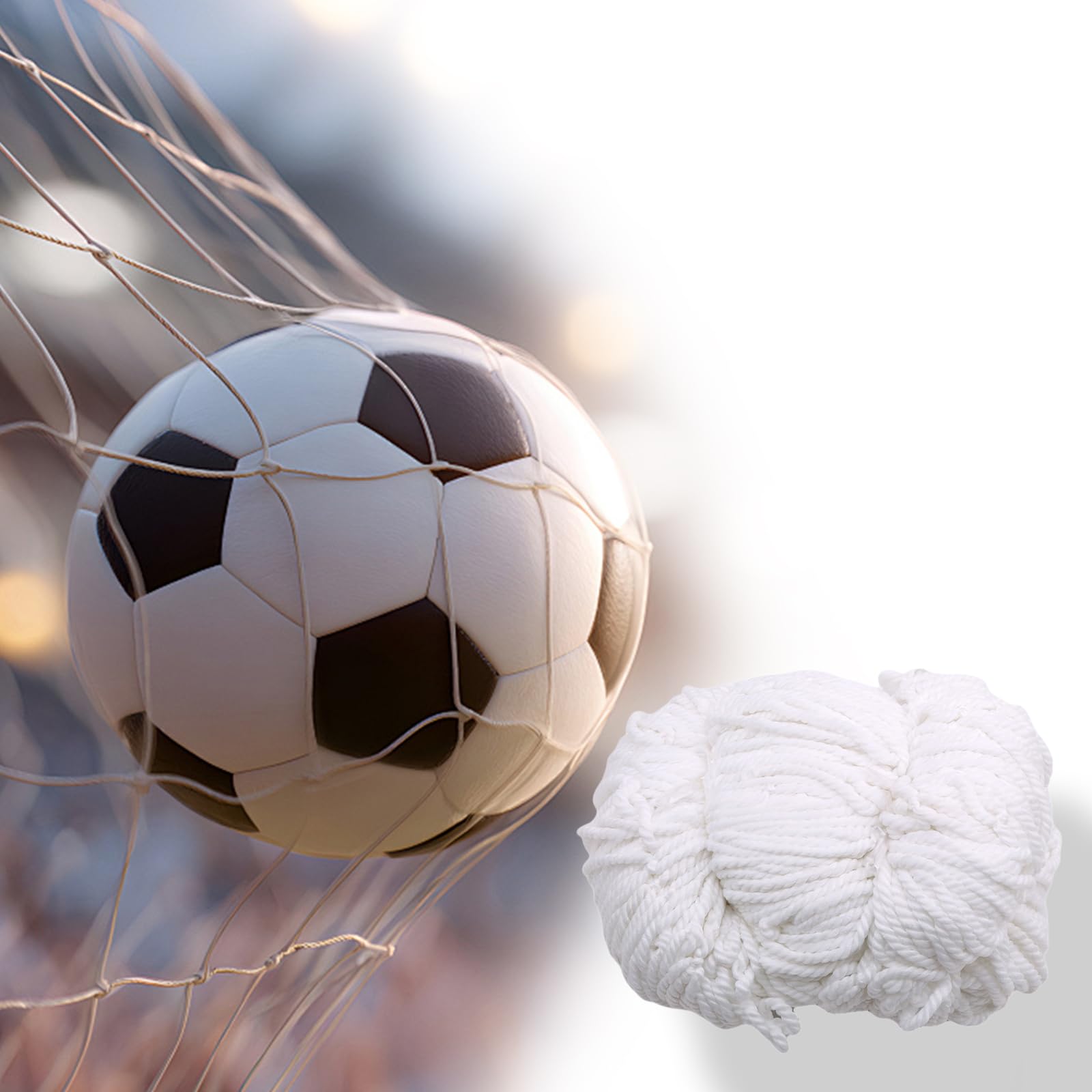 Rete di ricambio per porta da calcio, 3 m x 2 m, in polipropilene, per cancello da calcio, rete per cancello da calcio, rete da calcio, per allenamento di calcio, gioco di calcio