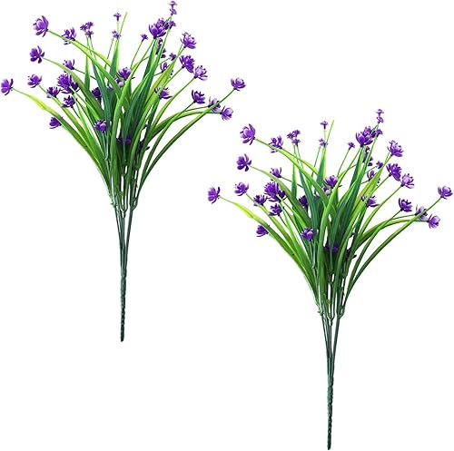 COOH Flores secas para decoración, látex real, 2 piezas, flores artificiales artificiales, flores para decoración del hogar, novia, ramo de boda,