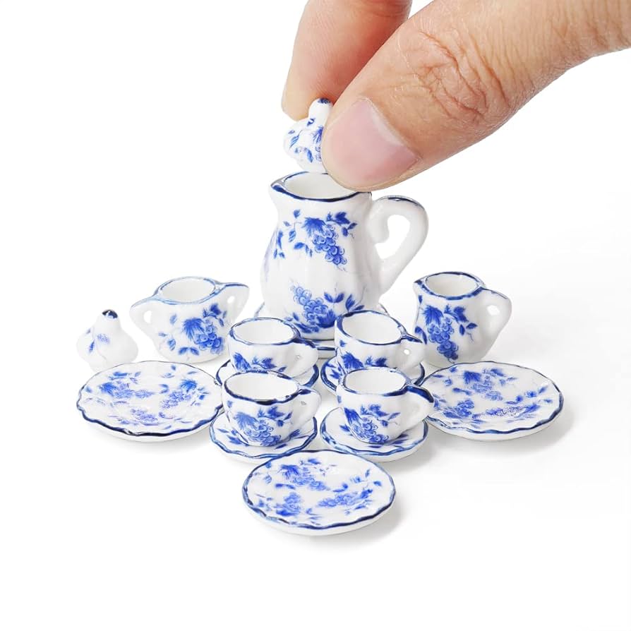 Amazon.co.jp: Odoria 1/12 ミニチュア ティーセット 15点セット