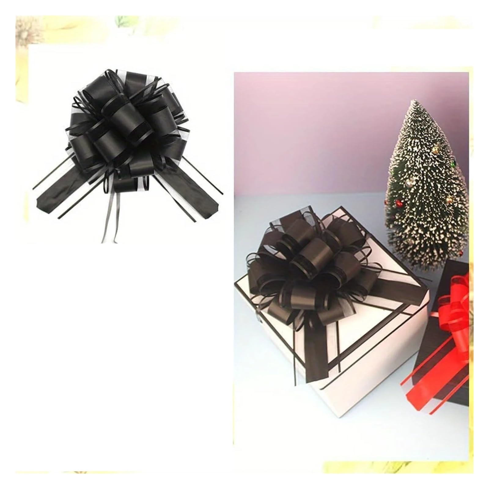80 unids/Pack Lazos de Cinta Negra for Envolver Regalos decoración Flores Boda cumpleaños para decoración(Blue)