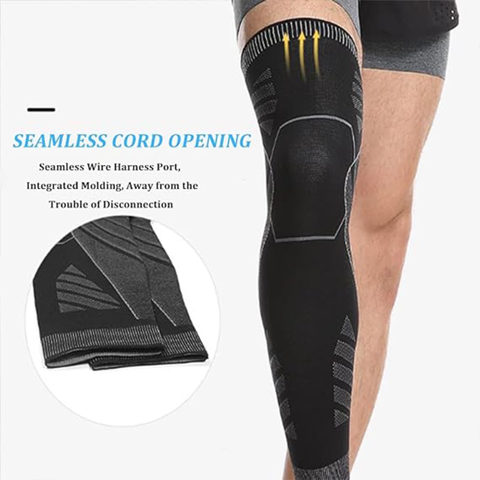 Compression de Jambe complète Flytex, Manchon de Compression de Jambe complète Flytex, Soutien du Genou pour la Course, Manchons de Compression pour Genoux et Jambes (XL,1 Pair)