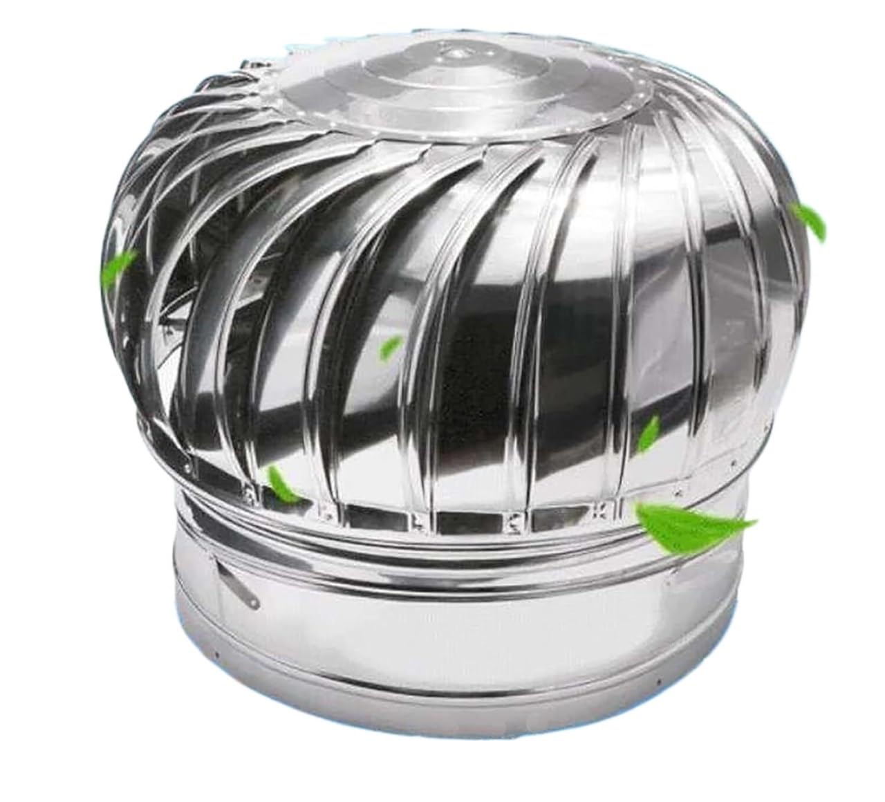 PBWERIGL Stainless Steel Roof Ventilator, 304 Stainless Steel Rotating Chimney Cowl Attic Air Vent Exhaust Roof Flue 110-600mm(160mm/6.3in)