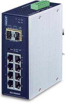 Planet IGS-10020MT Industrial 8-Port 10/100/1000T + 2-Port 1G/2.5G SFP Managed Gigabit Switch