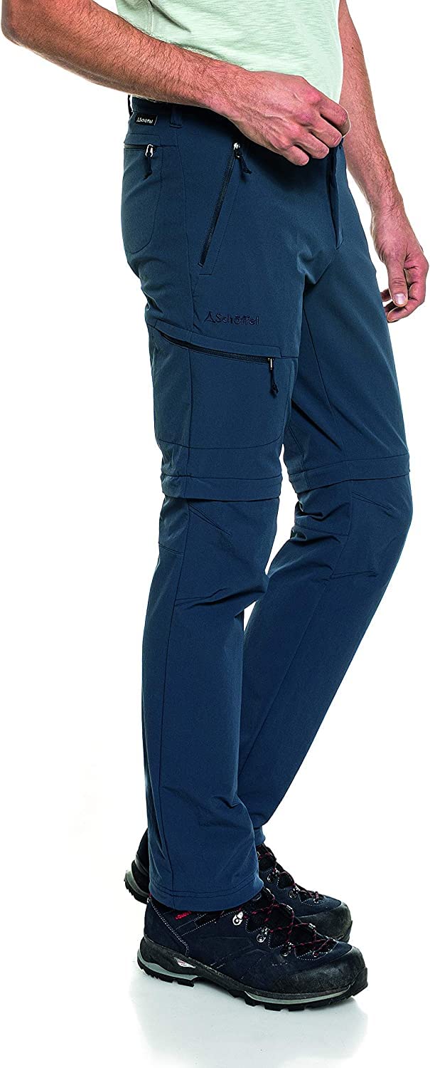 Schöffel Pants Koper1 Zip Off - Elastyczne spodnie męskie z funkcją Zip-Off, szybkoschnące i chłodzące spodnie trekkingowe z 4-kierunkowego stretchu Mężczyźni