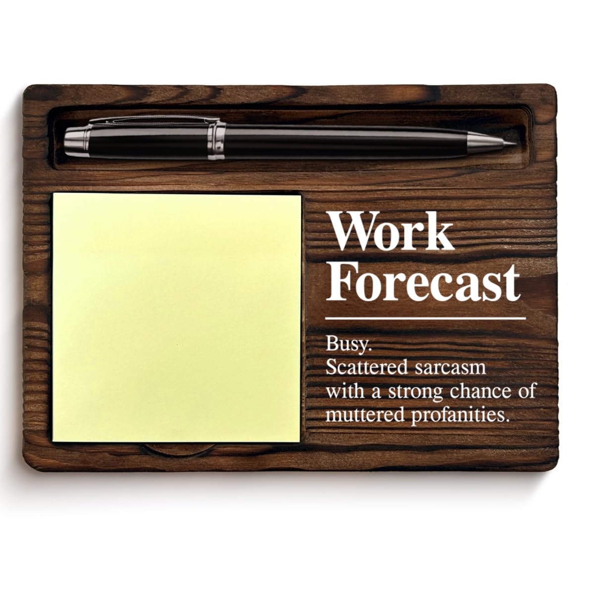 funny office sticky note holder humor work gifts for coworkers employees going away farewell work forecast post it note dispenser for office cubicle desk decor