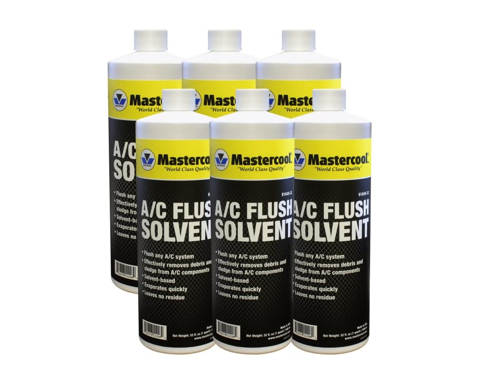 Mastercool 91049326 32 oz. A/C Flush Solvent, 6Pack