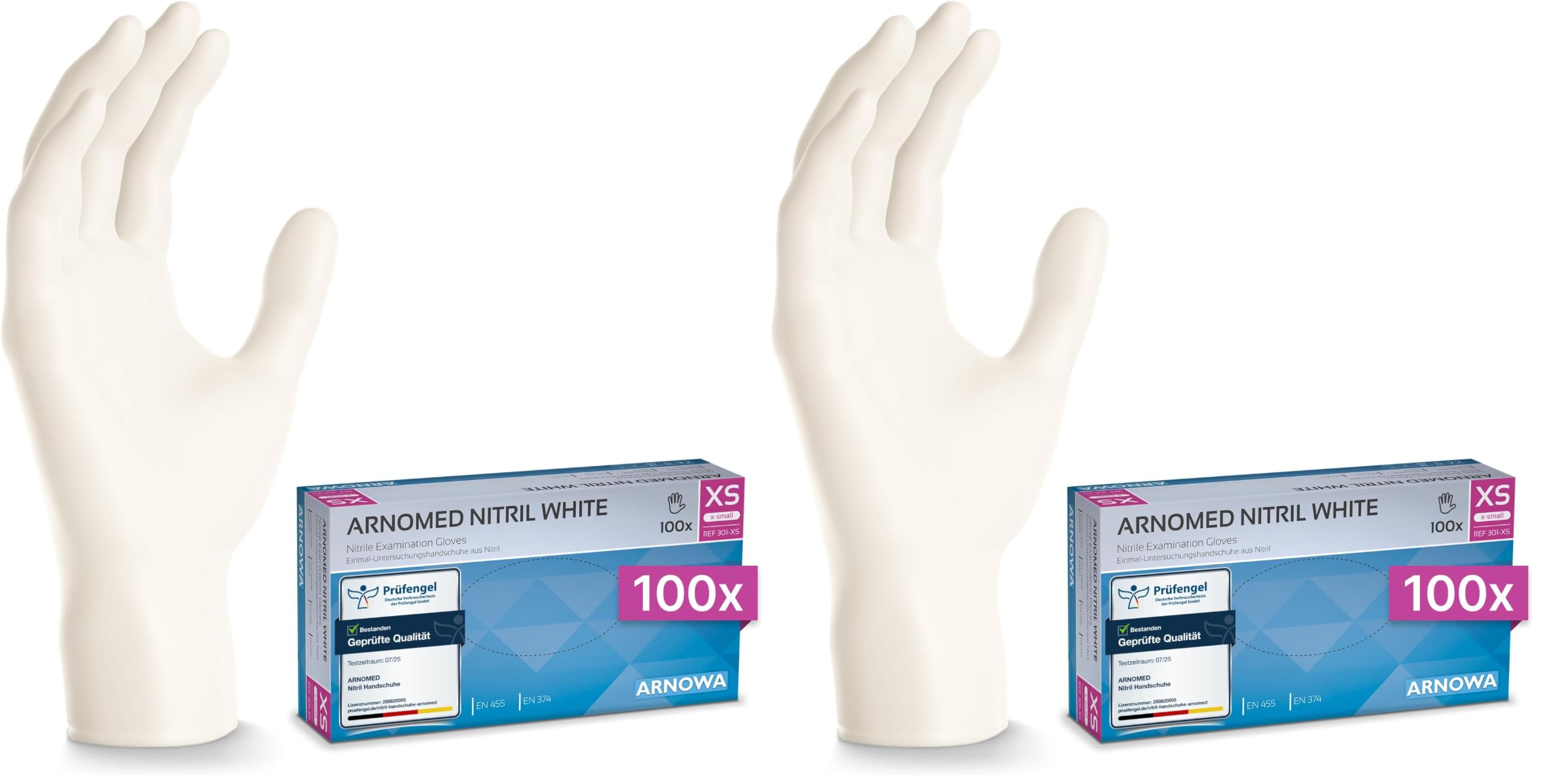 arnova handschuhe 100x ARNOMED® Einweghandschuhe Weiß, Nitril Handschuhe, Einmalhandschuhe XS (Packung mit 2) DIY & Tools Category:Trekkingrad_16 Farbe:deepsea´n´blackchrome E-Bike Finanzierung und Fahrrad