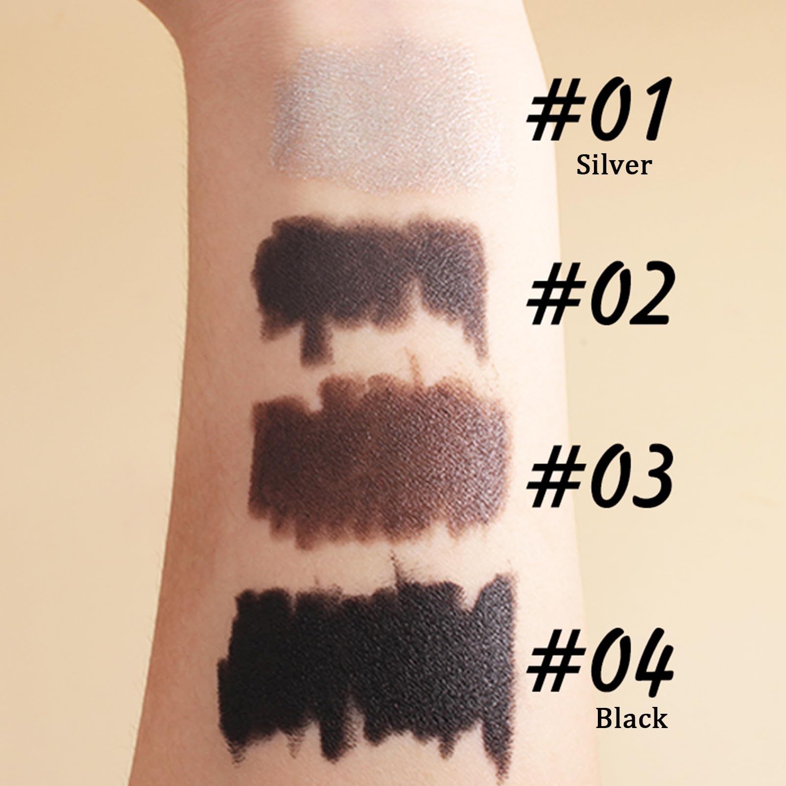 Lápiz delineador de ojos de gel negro, lápiz delineador de ojos negro cremoso, resistente al agua, a prueba de manchas, delineador de ojos de ojo de gato, delineador de ojos negro ahumado, 6