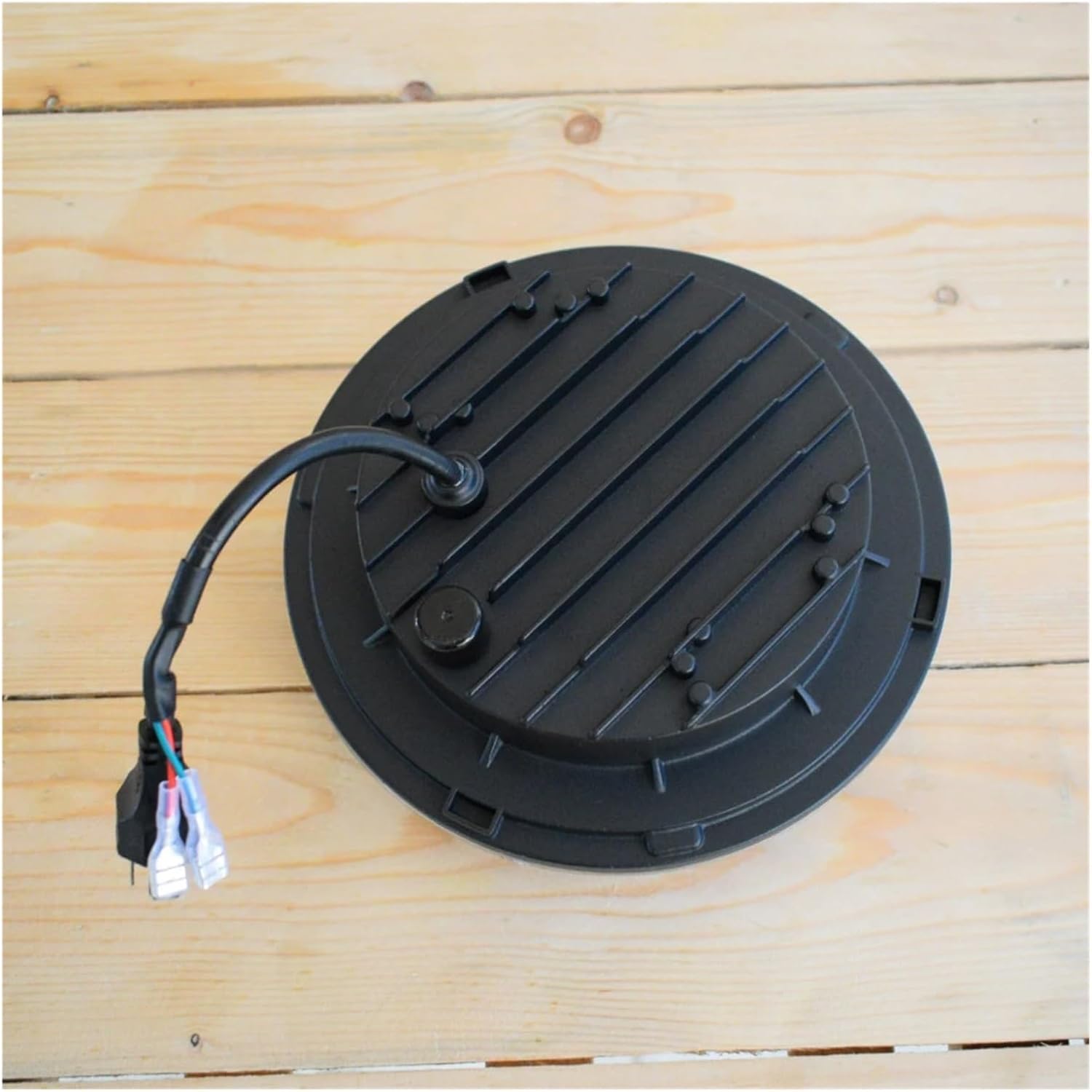 7" Motorcycle LED Headlight Hi&Low Beam HeadLamp Bulb DRL With Angel Ring Compatible with Harley Street Glide Fat Boy Heritage Softail