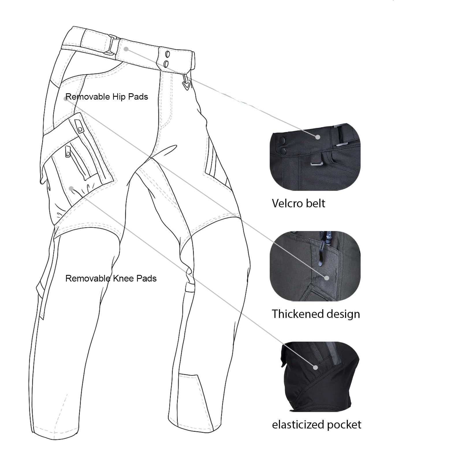 Pantalon Moto Homme Homologué, Pantalon de Moto Imperméable Homme, Cargo VêTements de Protection Moto pour Toutes Les Saisons