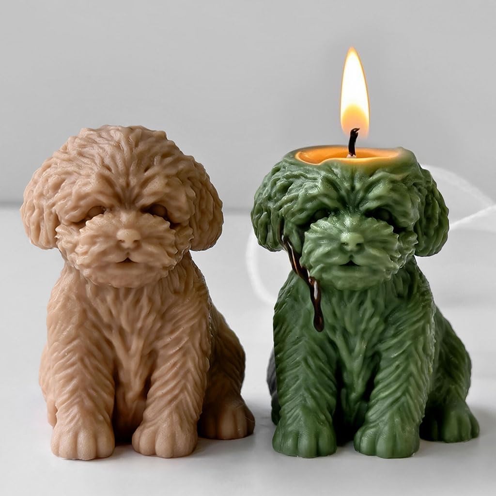 Moule en silicone bougie chien pour créer des cadeaux uniques