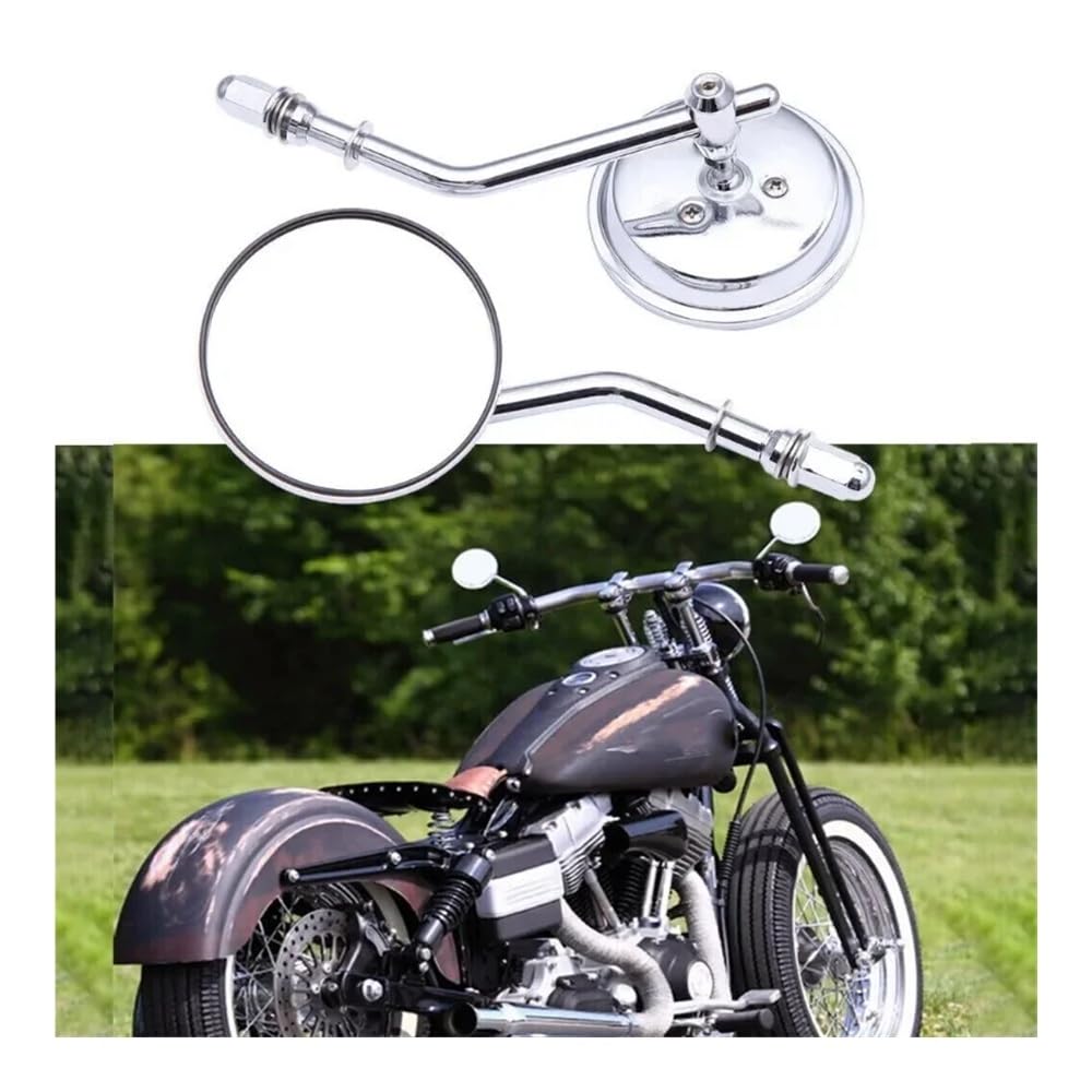 motos Miroir vélo Rétroviseurs Latéraux Ronds Moto, 2 Pièces, 8 Mm, Pour Sportster, Pour Dyna XL883, 1200 Pour Bobber