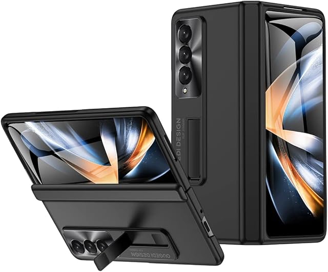 for Galaxy Z Fold 4 5G Case: [Full Cover Hinge Protection] Shockproof Protective Phone Case with Built-in Screen Protector & Magnetic Kickstand for Samsung Z Fold 4