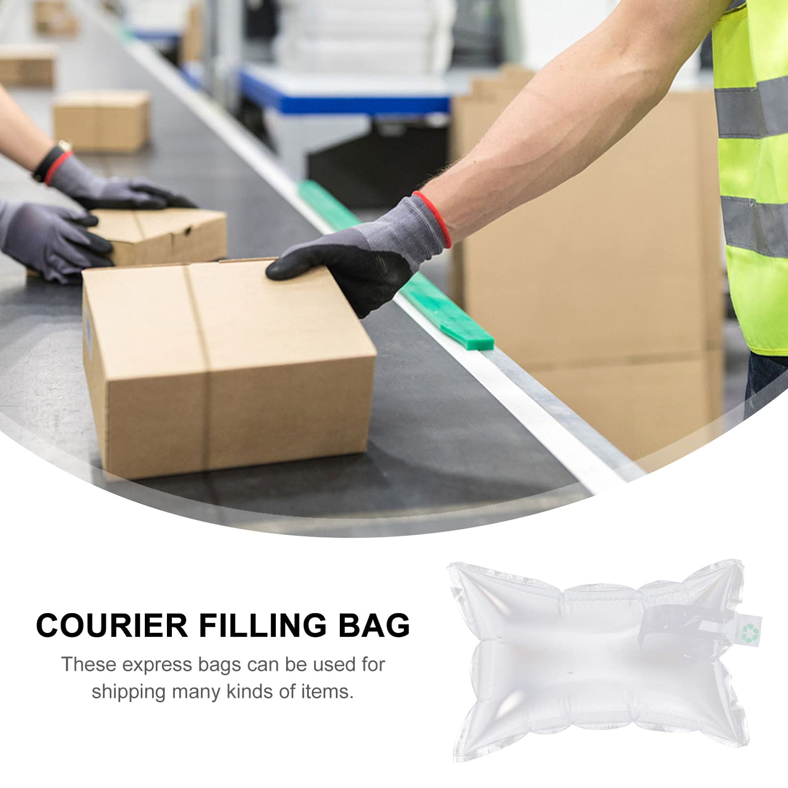 100piezas Bolsa Inflable de Aire para Envíos y Embalaje Sobres de Burbujas Prácticas Cojines de Aire Tipo Almohada Uso Oficina y Transporte
