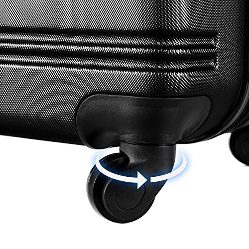 Flieks® - Valigia rigida con 4 ruote e chiusura a