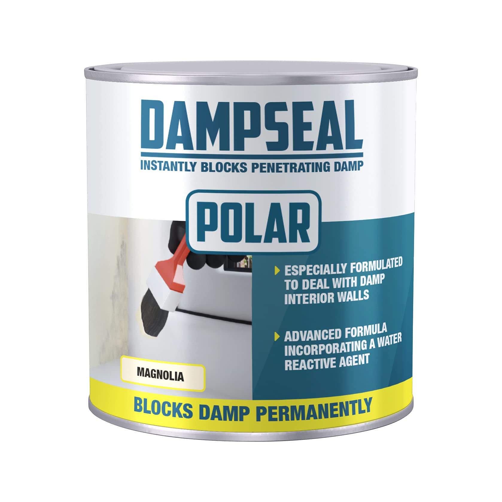 Polar Damp Seal Magnolia Anti Damp Paint 500ml Damp Proof Paint Stain