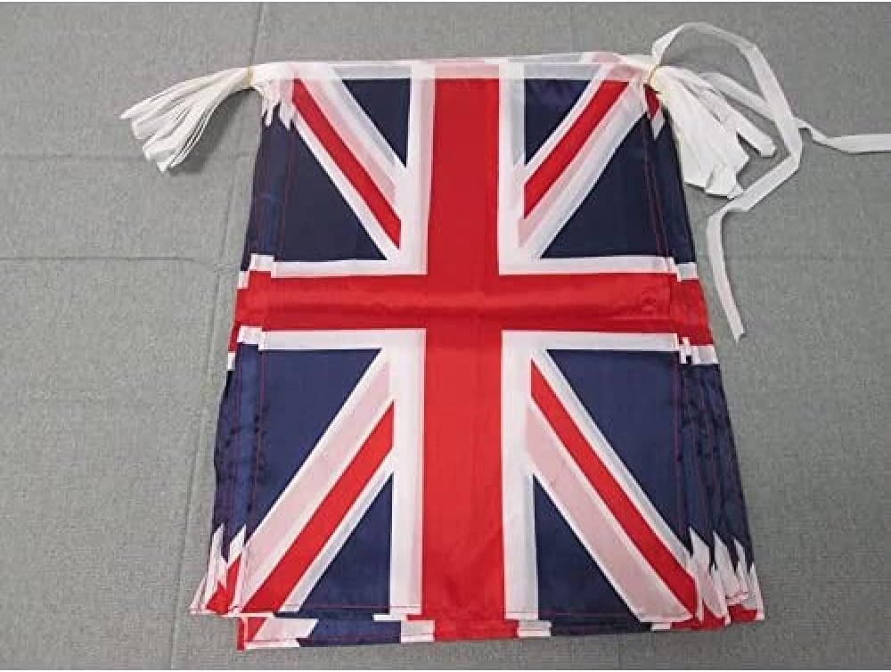 AZ FLAG United Kingdom 12 Meters Bunting Flag 20 Flags 18'' x 12'' - UK - British - England String Flags 30 x 45 cm