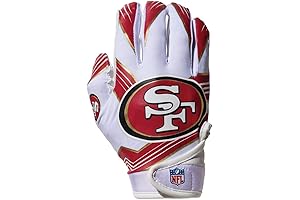 NFL Receiver Gloves for Boys | 49ers Kids Football Gloves