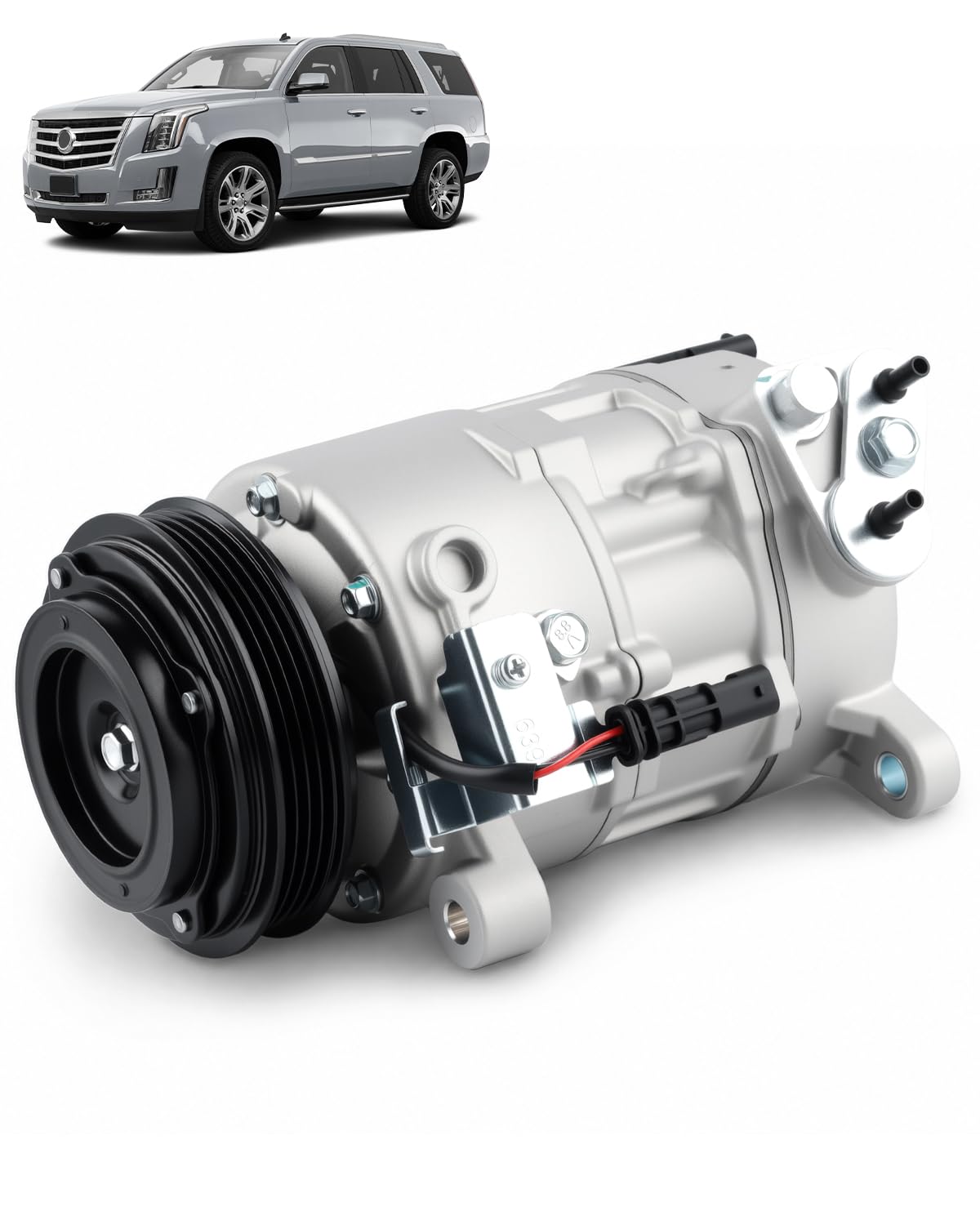 Photo 1 of JAYUAUTO AC Compressor with Clutch Fit for GMC Yukon Sierra 1500 for Chevy Silverado 1500 Suburban Tahoe for Cadillac Escalade ESV CO 29134C Automotive Replacement A/C Compressor 197333