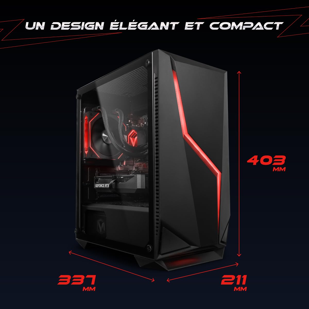 Vibox Gaming PC Completo, AMD Ryzen 7 9700X, Nvidia RTX 5060 8GB, 16GB RAM, 1TB SSD, Windows 11, 23" Monitor, WiFi 6 + Bluetooth 5.4