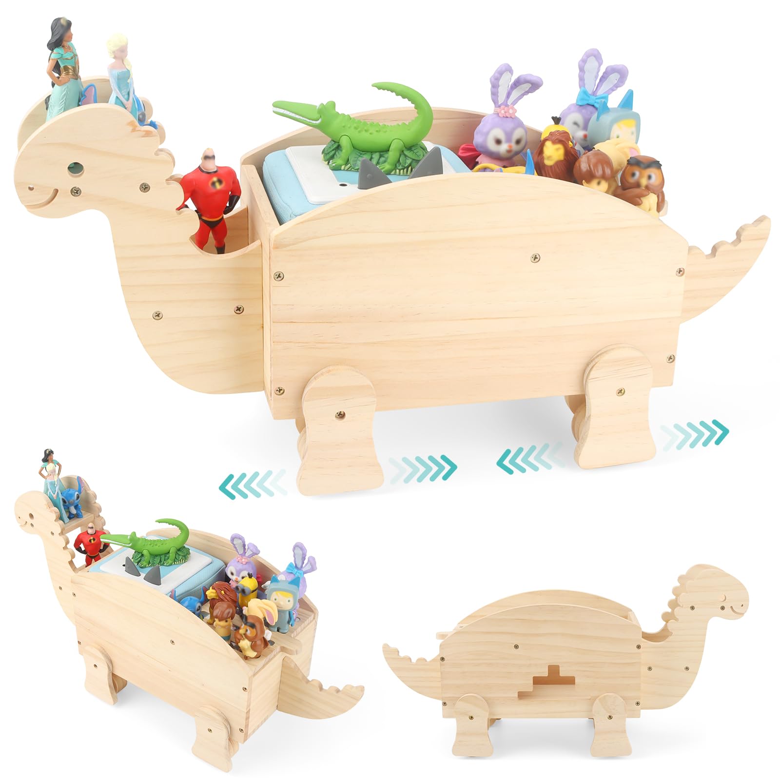 RZYLKA Dinosaur Car for Toniebox 1/2 Organizer Shelf Storage