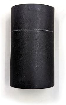 Empty Cardboard Deodorant Container 90g (3.15 oz) - Oval Shape - Push-Up Style (6-Pack, Black)