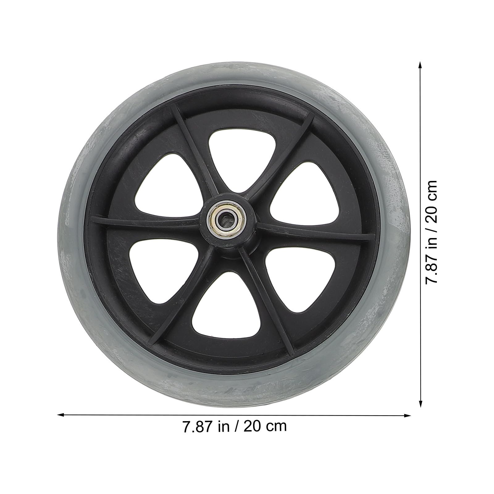 ifundom Rollstuhlräder Vorderradersatz für Rollstuhl, Leise, Rutschfest, | Innen und Außen Nutzbar, Abs Pvc Stahl, Ersatzteil für Rollstühle und Andere Fahrzeuge