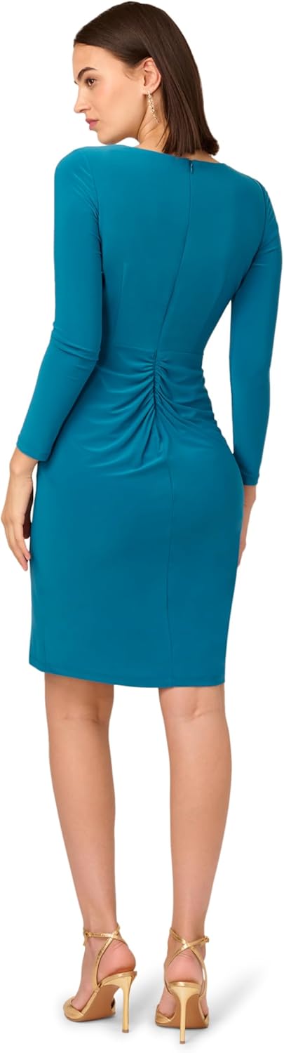 Adrianna Papell Women's Jersey Draped Short Dress - Image 2