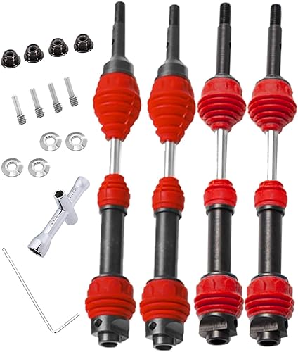 Actualizaciones de ejes CVD para eje de transmisión 110 Slash VXL 4x4 Rustler Stampede Hoss VXL 4x4 4WD, 4 piezas de transmisión delantera y