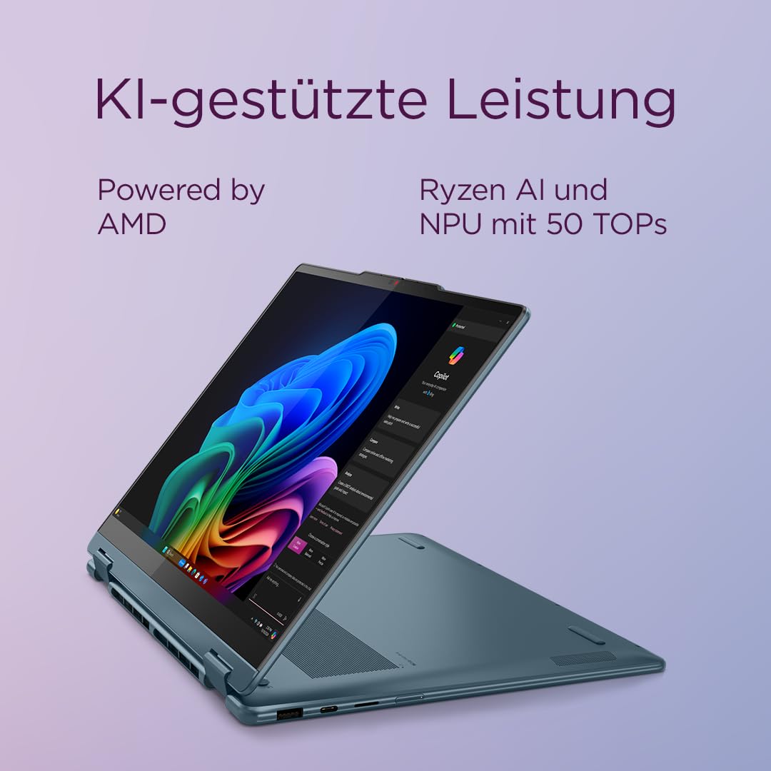 Lenovo Yoga 7 2in1 Laptop 14" WUXGA OLED AMD Ryzen AI 7 350 16GB RAM 512GB SSD AMD Radeon 860M Win11 QWERTZ Tidal Teal