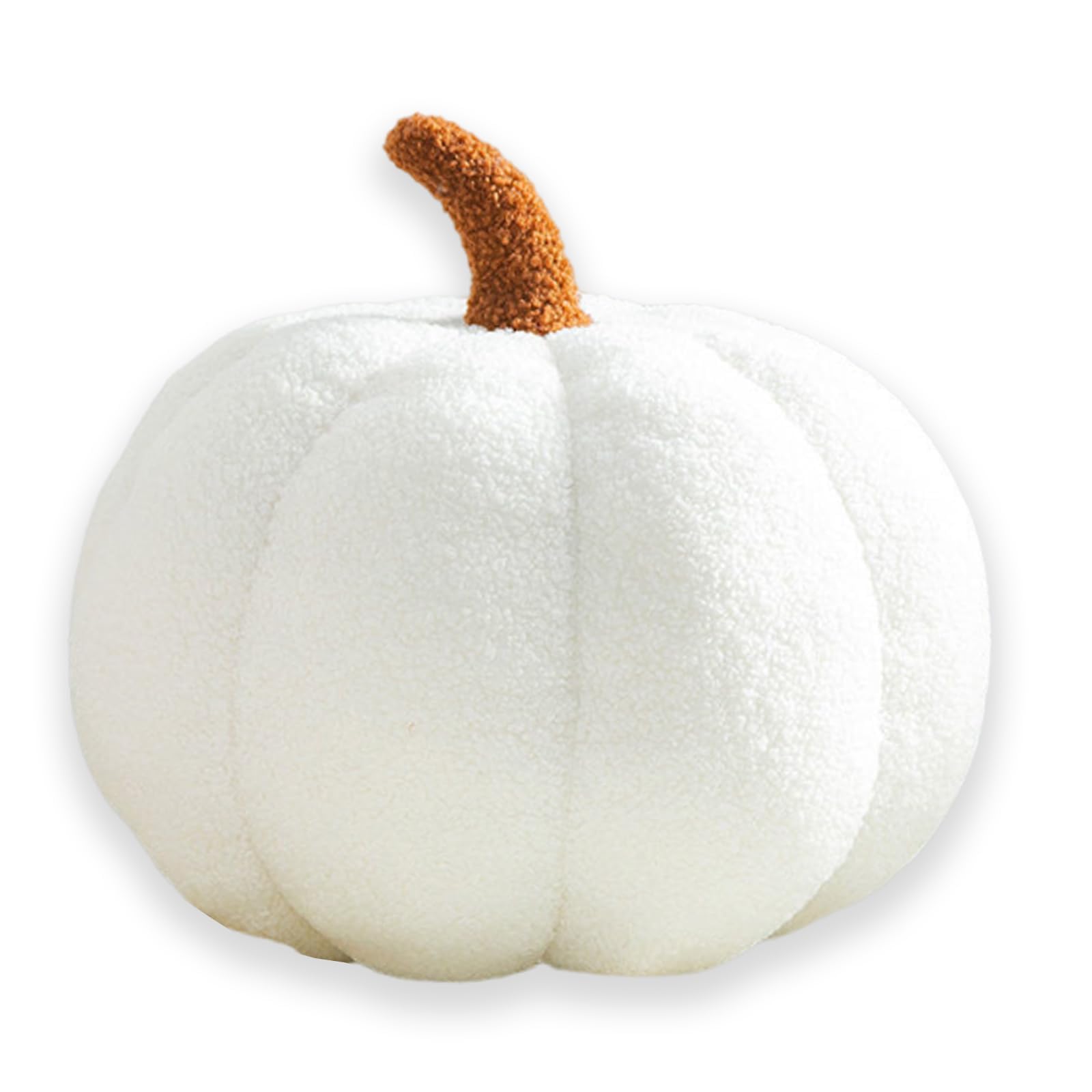 YcsRnn Pumpkin, Fall Decor White Plush Pillow, 20 cm Soft Halloween Decor, Autumn Home Decor for Kids and Adults, Cozy Throw Pillow for Sofa, Party Favors