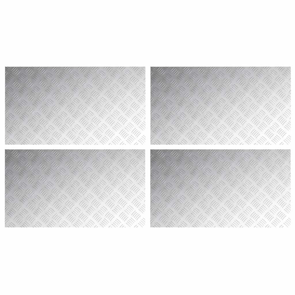 Marches d'escalier en aluminium au fini damier argenté haut de gamme 90x50