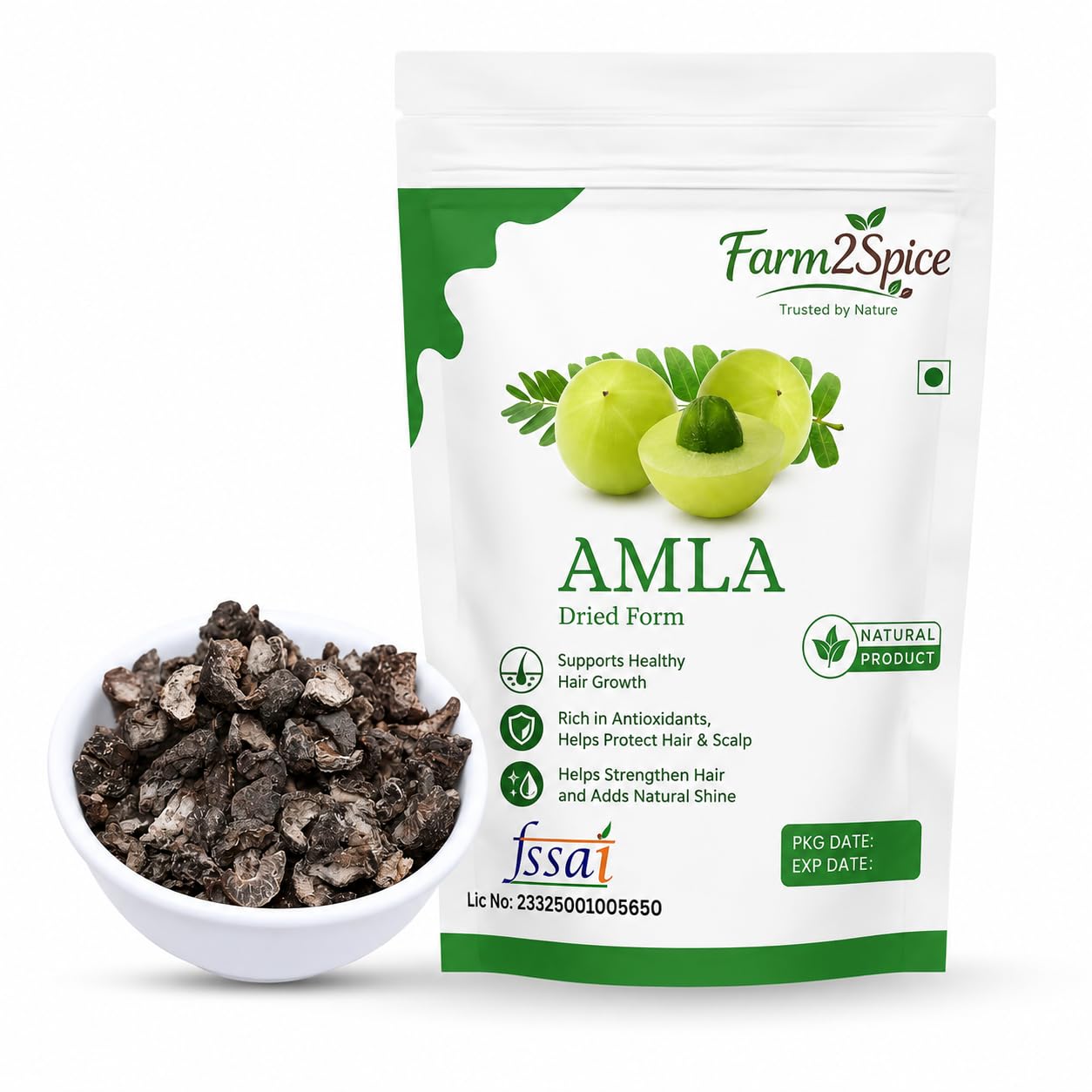 Raw Amla Indian Gooseberry for Hair Growth & Skin Care 1kg | Dry Amla for Hair Fall Control | Organic Sun Dried | Natural Hair Mask & Face Pack | 100% Natural, No Preservatives, No Pesticides-image-48