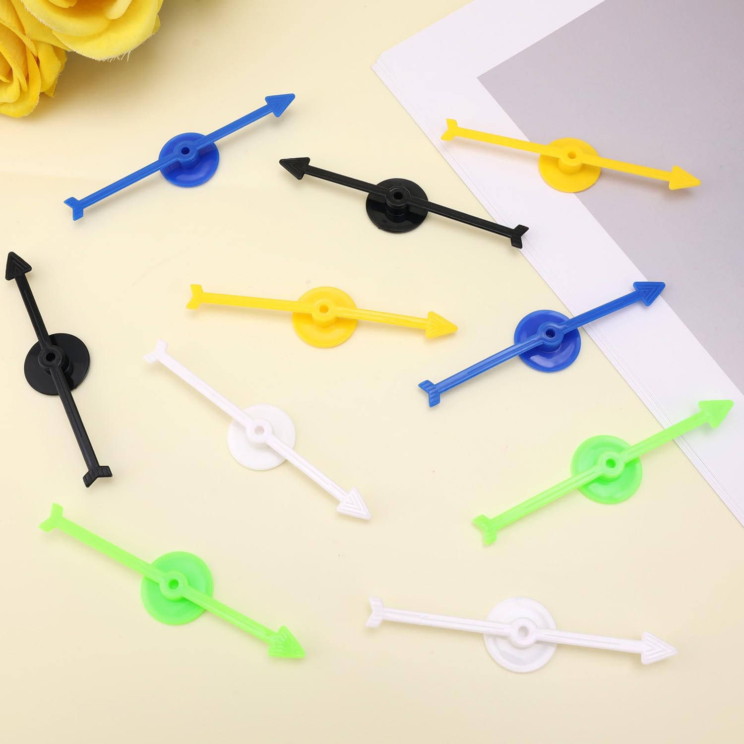 20pcs 10cm Flèches Pour Jeux De Roulette, 5 Couleurs Durables Pièces De Jeu En Plastique Pour Bricolage Projets Activités Classe Pièces Rechange Outils Éducatifs (Combinaison Couleurs 1