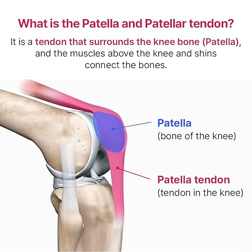 Miniatura 3 de Aider Rodillera de rótula  Correa de soporte de rodilla para alivio del dolor, tendón rotuliano, Osgood Schlatter, y recuperación de férula de la