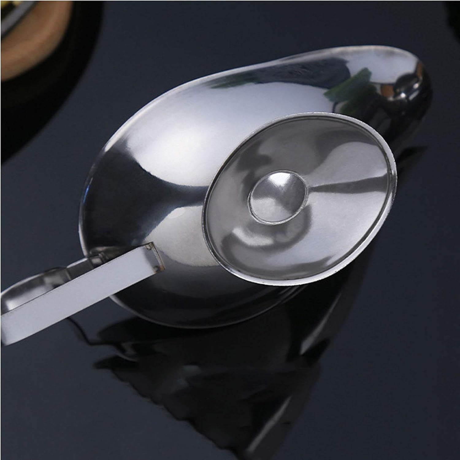 Gravy Boat Stainless Steel Gravy Boat Steak Sauce Boat Kitchen Seasoning Cup Western-Style Jam Jar Large, Medium and Small Styles Can Be Used Hot and Cold Gravy Sauce Boat(5 amps)