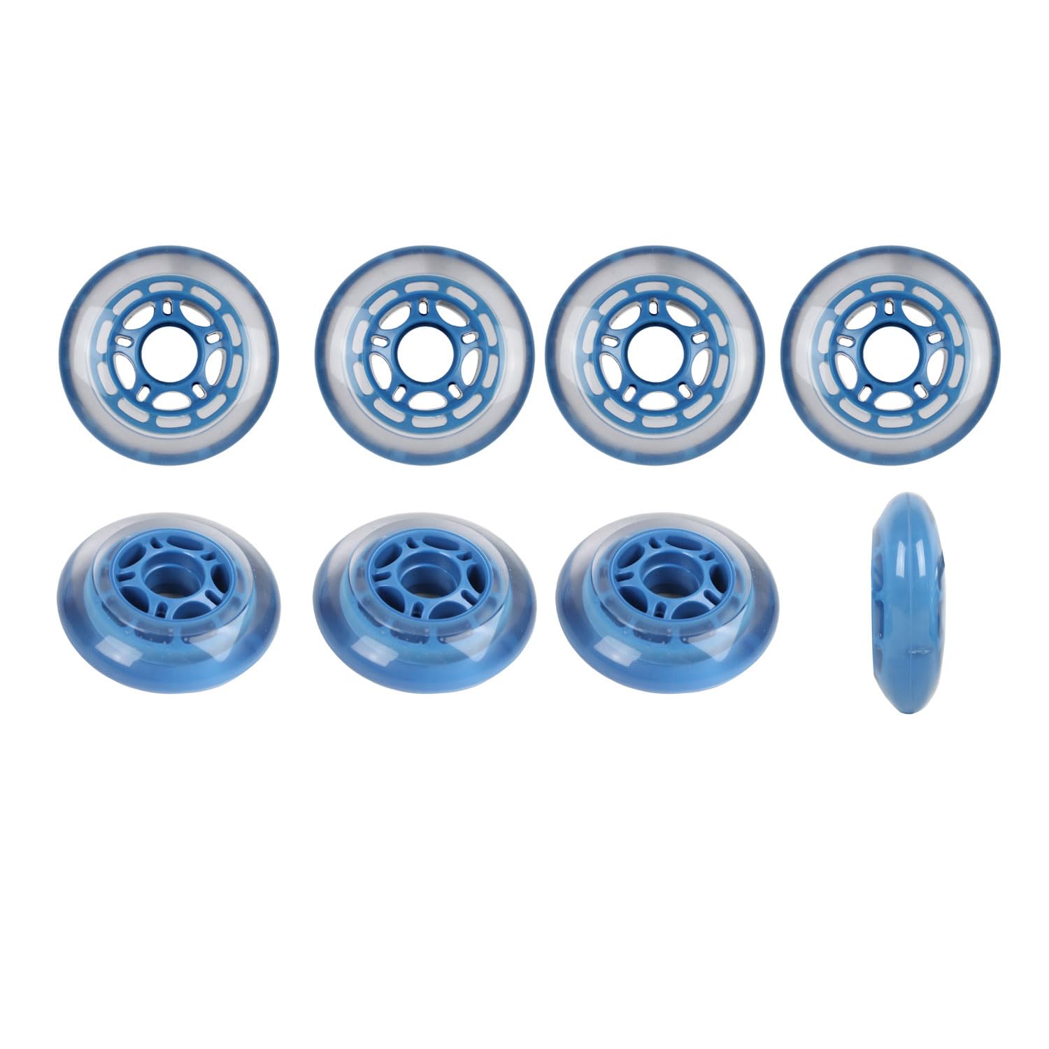 Player's Choice Roller Hockey Wheels Hilo Set 76mm / 80mm 78a Soft Blue Indoor Inline Skate
