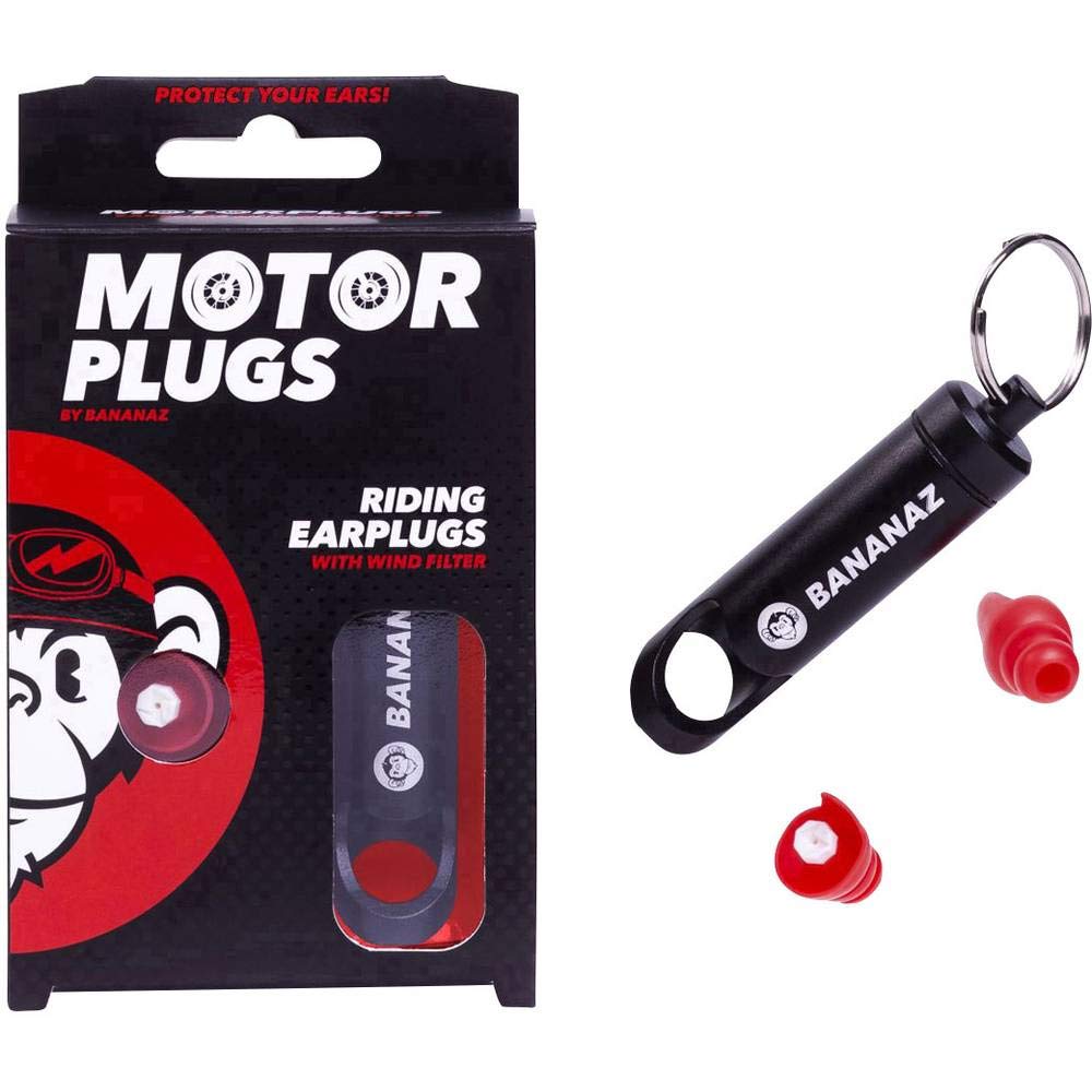 Bananaz Motorplugs Ear Protection Ear Plugs for Motorcyclists & Motorsport Friends, 1 cm, Red - Image 3