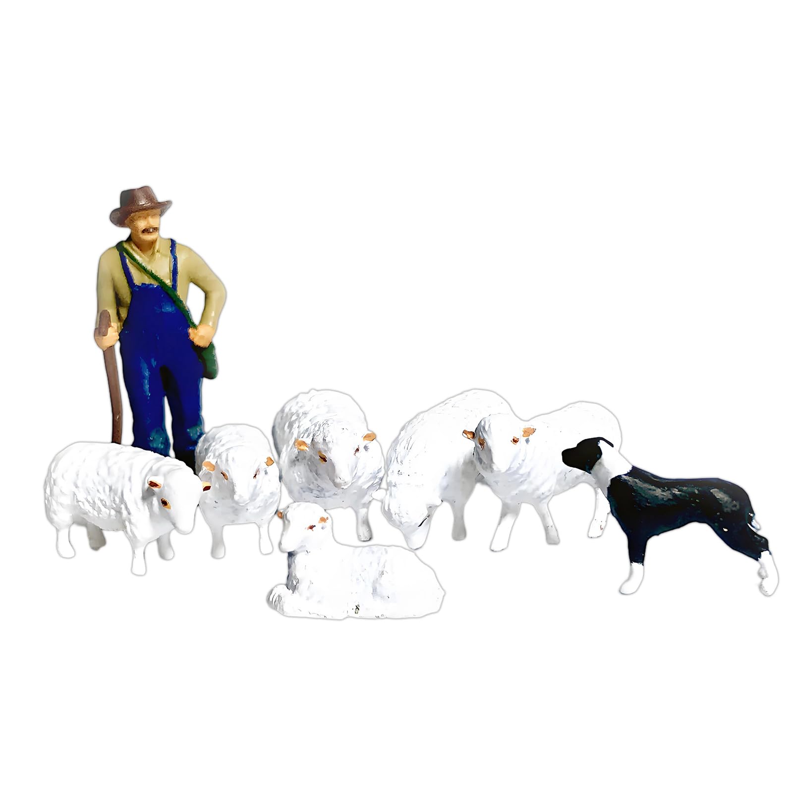 FGDTREE Farm Animals Figures Model 1: Scale Hand Painted Miniature Figure for Miniature Scenes Dioramas Props, Layout Decors Set Farm Animals Figures