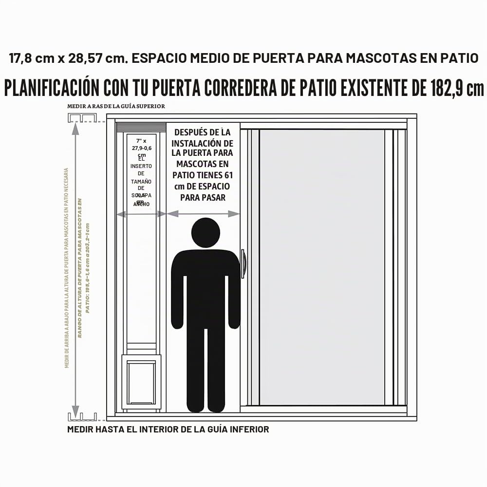 Puerta Modular Ideal Pet Products de Aluminio, para Mascota, Altura Ajustable de 197 – 205 cm