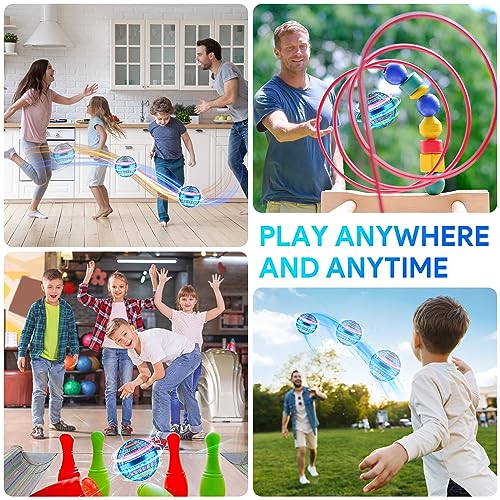 Airabc Fliegender Ball,Magic Flying Orb Ball,Hand Controlled Hover Ball Schwebender Ball mit LED Licht Flying Spinner Mini Drohne Für Kinder Geschenke Für Jungen Mädchen Indoor Outdoor
